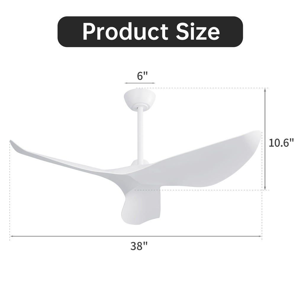 38 Inch Ceiling Fan Without Light