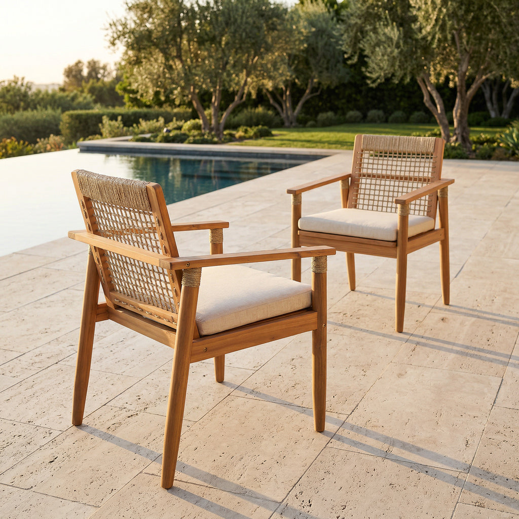 Outdoor Dining Chairs Set of 2