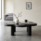 40'' Wood Cloud Coffee Table with 4 Round Legs