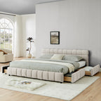 King Size Upholstered Bed with Storage