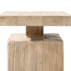 Calder 18" Solid Square Reclaimed Elm Block Plinth Side Table