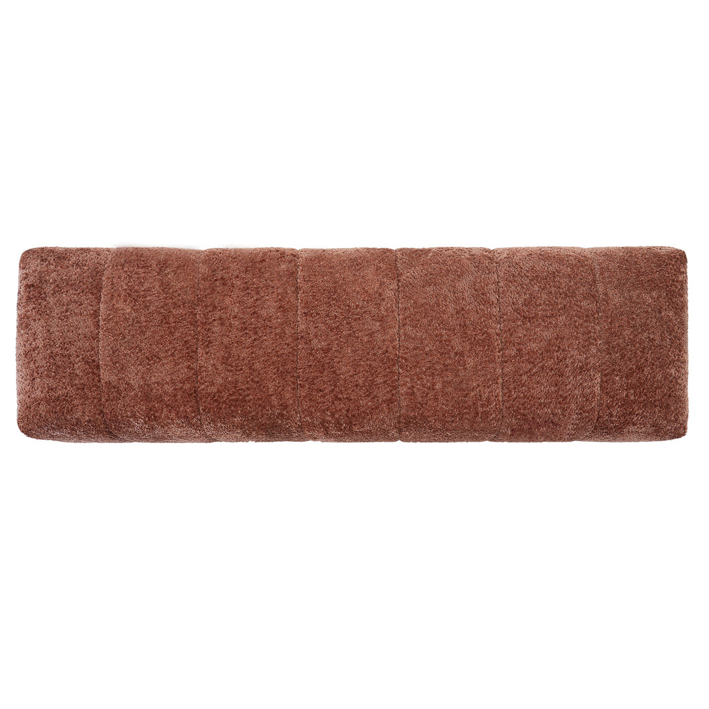 Rust Red Boucle Indoor Dining Bench