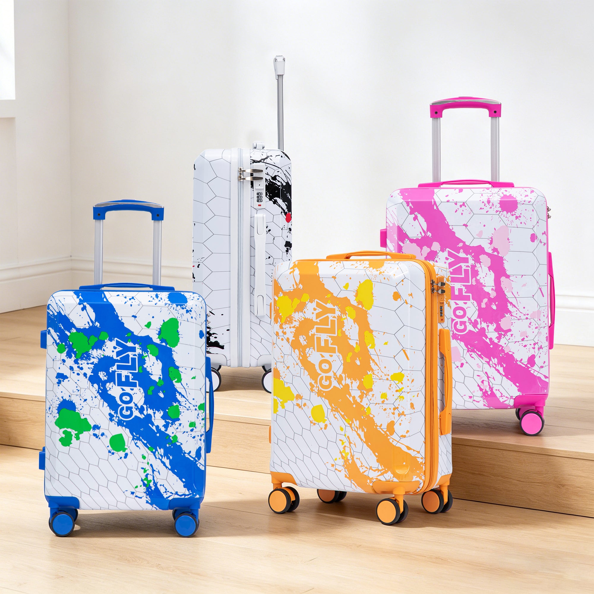 20 Inch PC Spinner Wheel Luggage - Pink