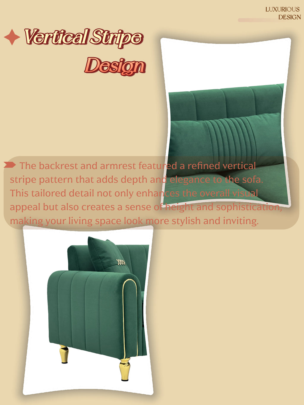 FX-P11-GR 3 Seater Contemporary Upholstered Sofa