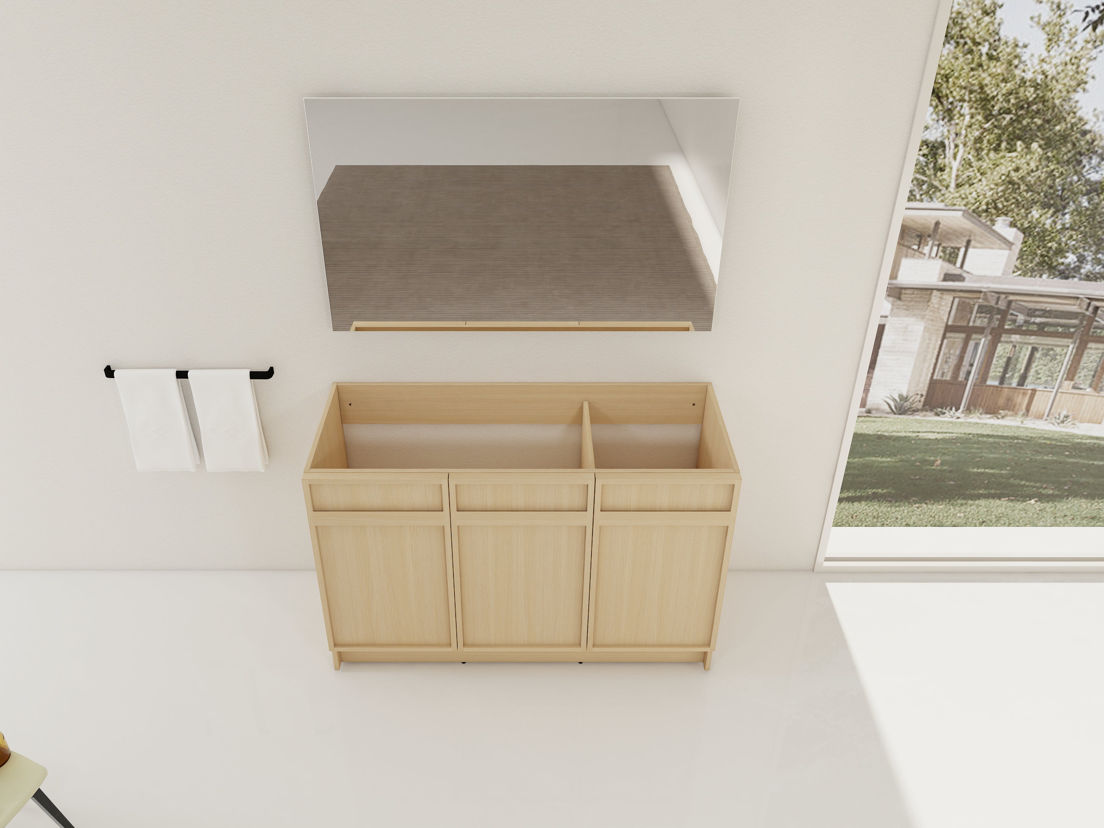 48" Freestanding Bathroom Vanity & 3 Soft-Close Cabinet Doors