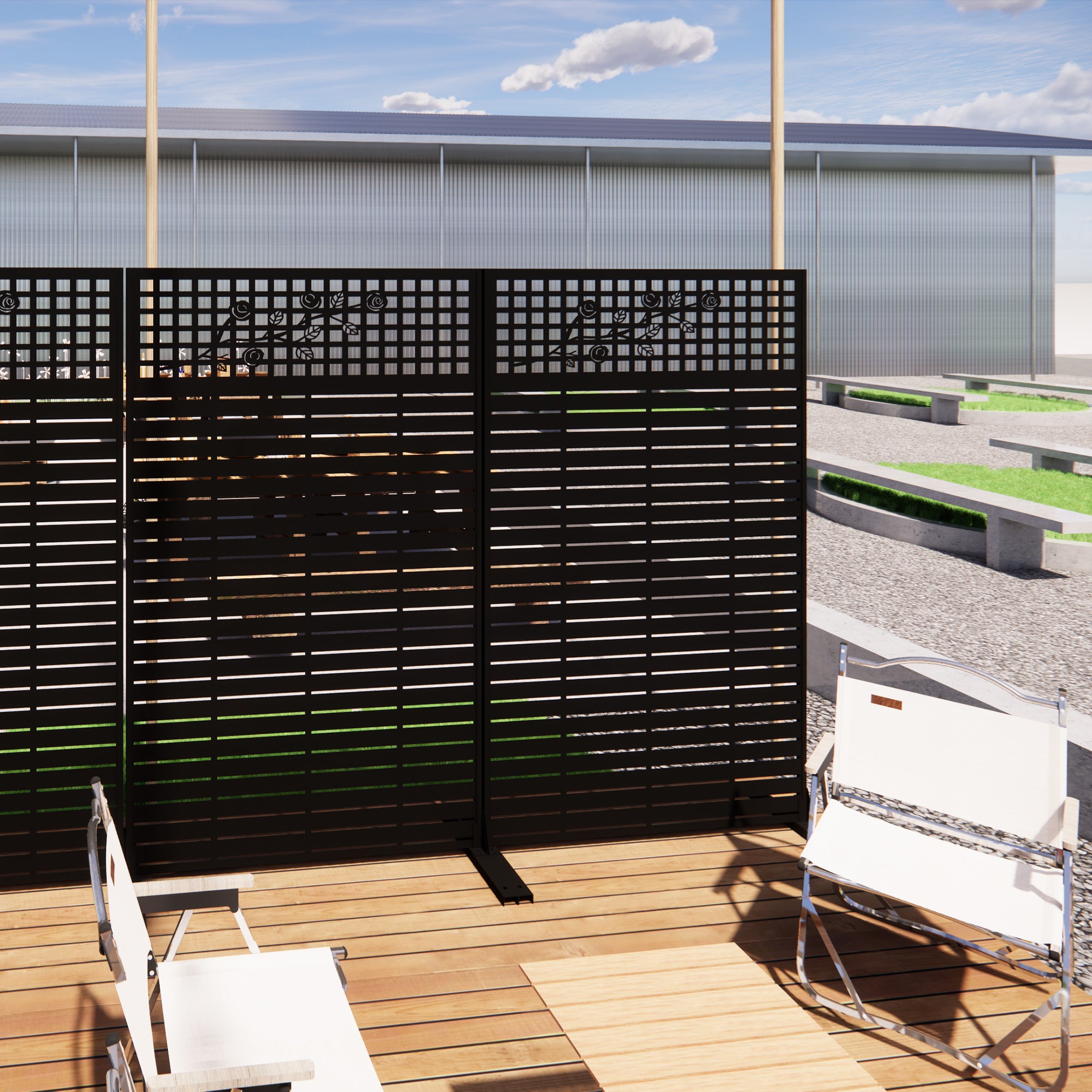 Metal Privacy Screens 72" H x 43.3" W