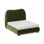 Roman Upholstered Modern Pet Bed - Olive