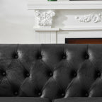 Chesterfield Tech Fabric 3+3 Seater Sofa Set