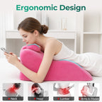 Ergonomic Spinal Posture Support & Multi-Functional Bed Pillow - Pink