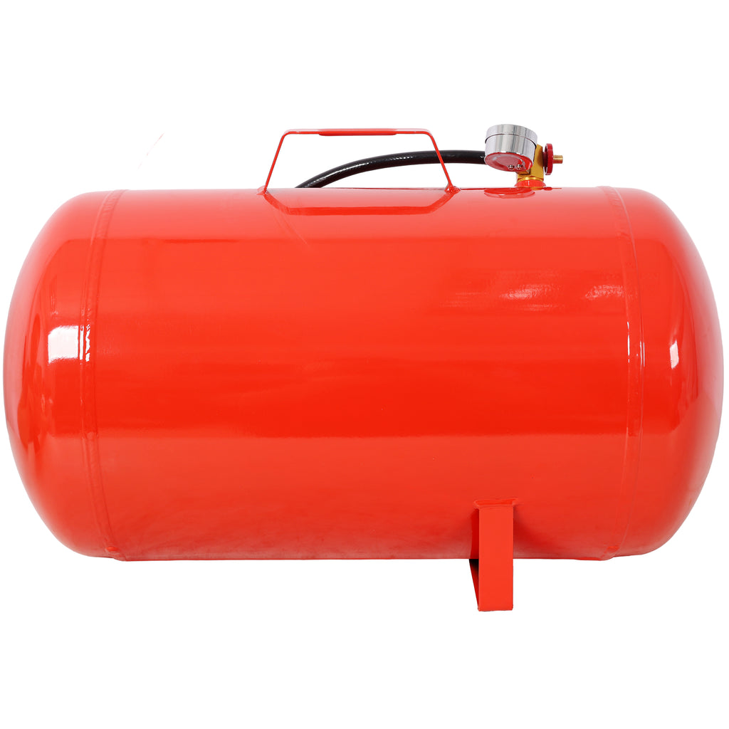 Portable 10 Gallon Air Tank, Lightweight Durable Air Compressor Tank with Pressure Gauge, Safety Valve and 43 Inch Hose for Easy Tool Connection