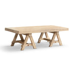 Hawthorne 48" Solid Reclaimed Elm Rectangular Trestle Coffee Table