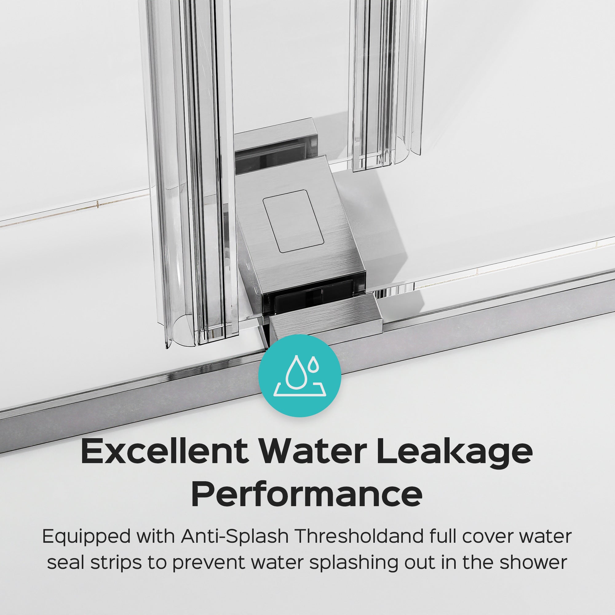 Frameless Double Sliding Shower Door in Brushed Nickel
