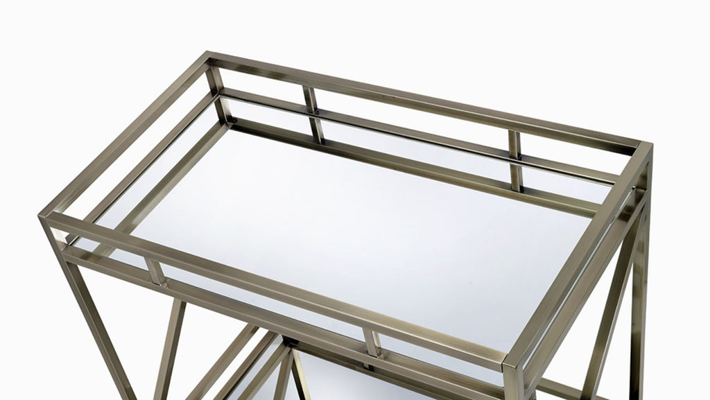 Kristensen Mirrored & Antique Kitchen Cart