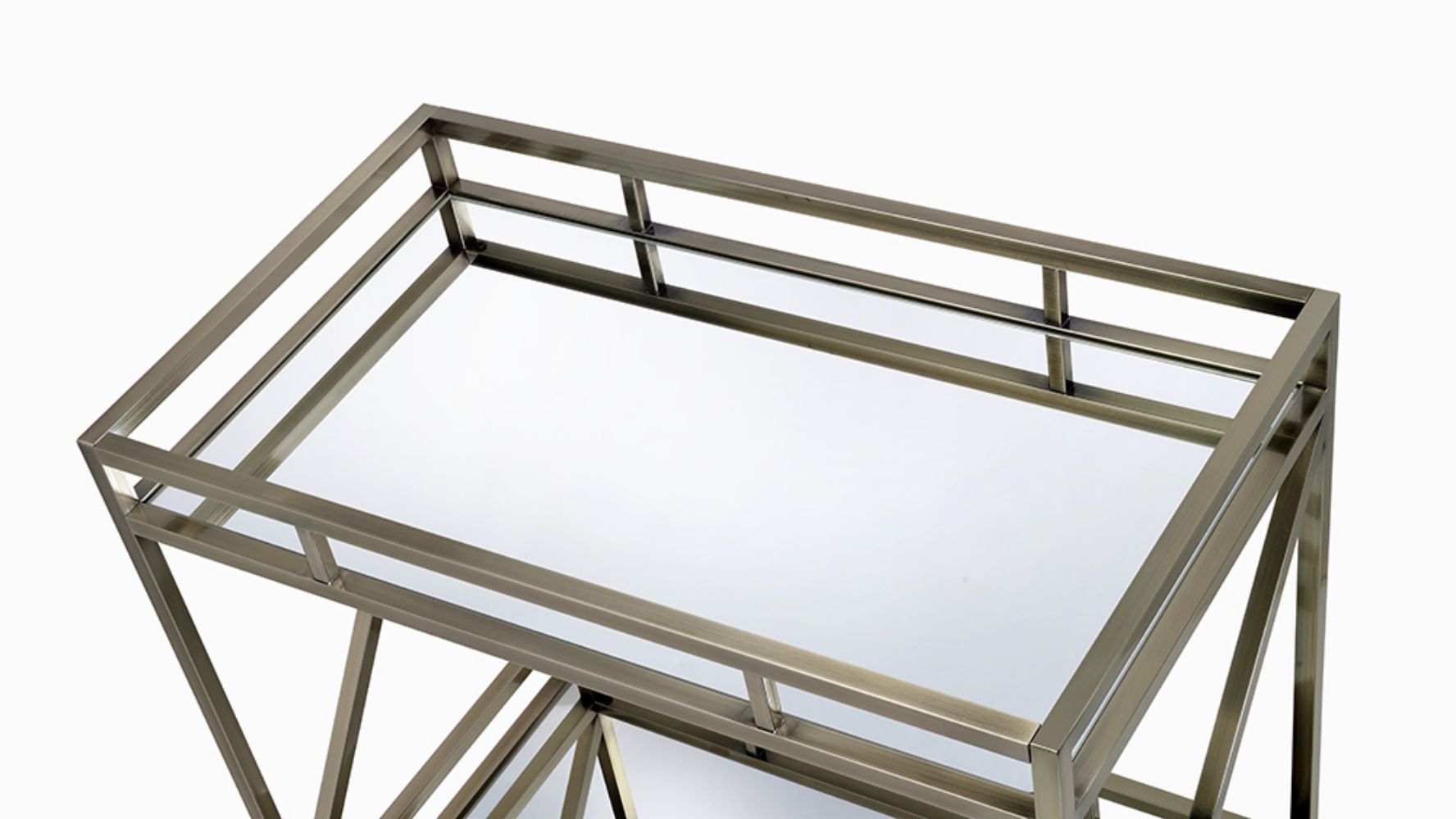 Kristensen Mirrored & Antique Kitchen Cart