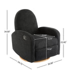 360 Swivel and Glider Recliner Chair - Black
