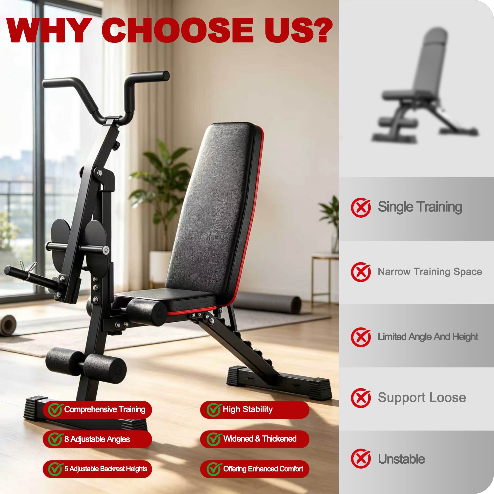 Multi-Functional Adjustable Weight Bench