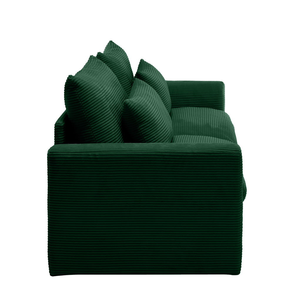 Modern 2 Seater Corduroy Fabric Sofa