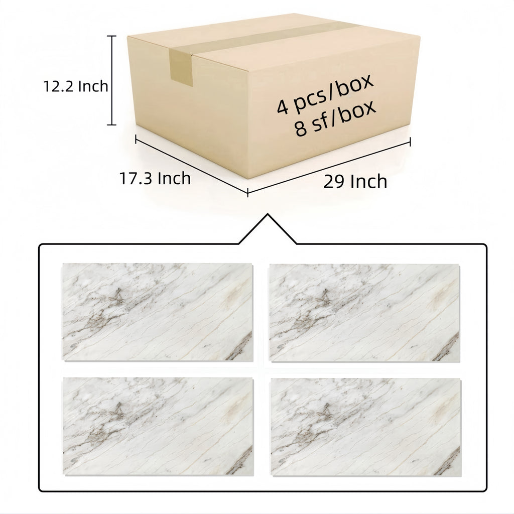 12x24 White Polished Marble Tile