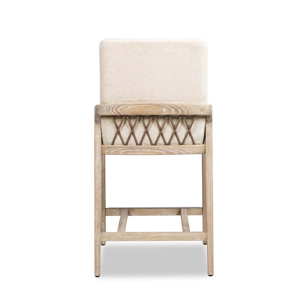 Arizona 25.5" Solid Ash Wood Upholstered Counter Stool