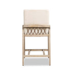 Arizona 25.5" Solid Ash Wood Upholstered Counter Stool