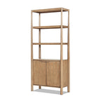 Nolan 86" Reclaimed Wood Bookcase with Lower Cabinet
