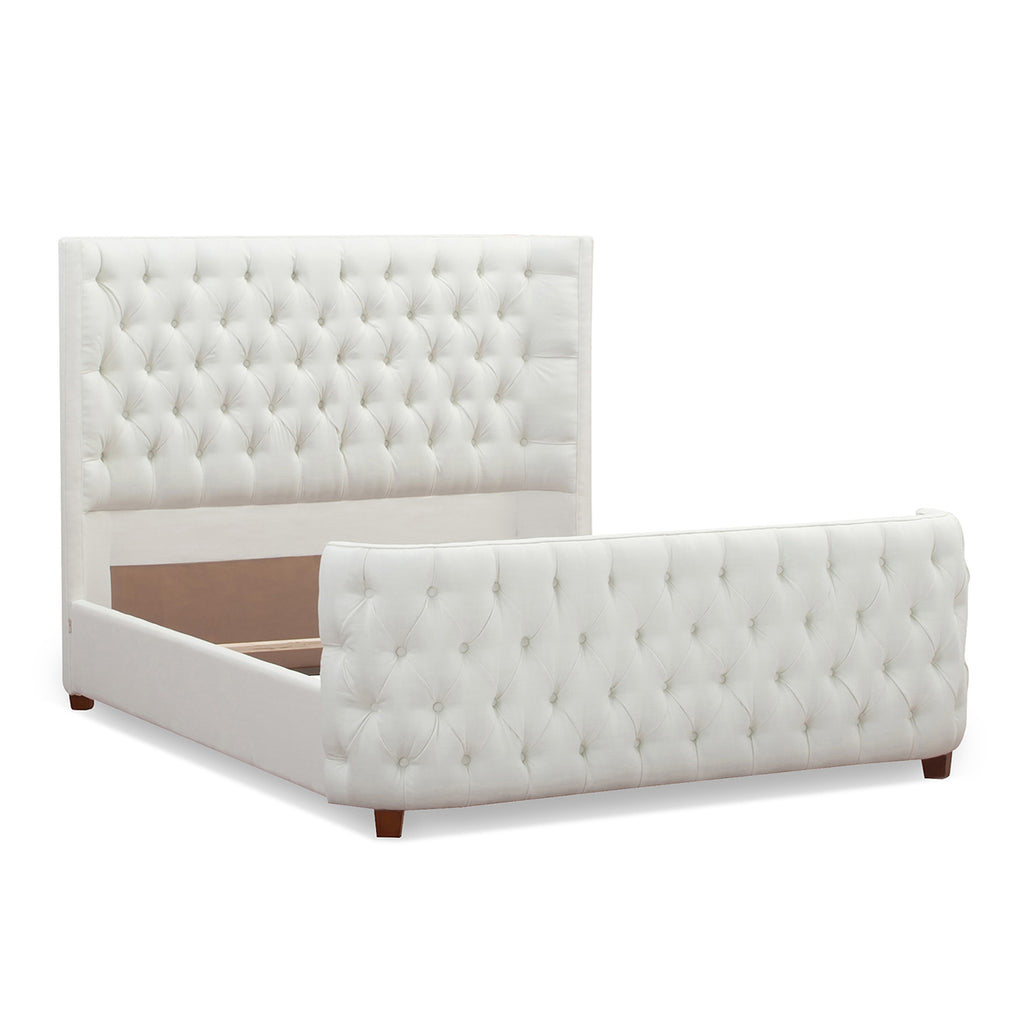 Brooklyn Queen Tufted Panel Bed Headboard and Footboard Set