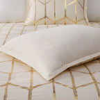 5-Piece Full/Queen 100% Polyester Brushed Printed Comforter Set