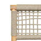 Outdoor Acacia Wood 3-Seater Sofa with Rope Woven Arms
