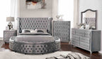 1pc Unique Round Glam Bed