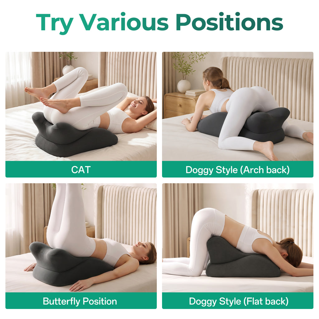 Memory Foam Ergonomic Wedge Pillow for Reading & Back Support