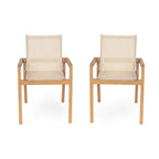 Belfast Dining Chair Set of 2, Teak Frame