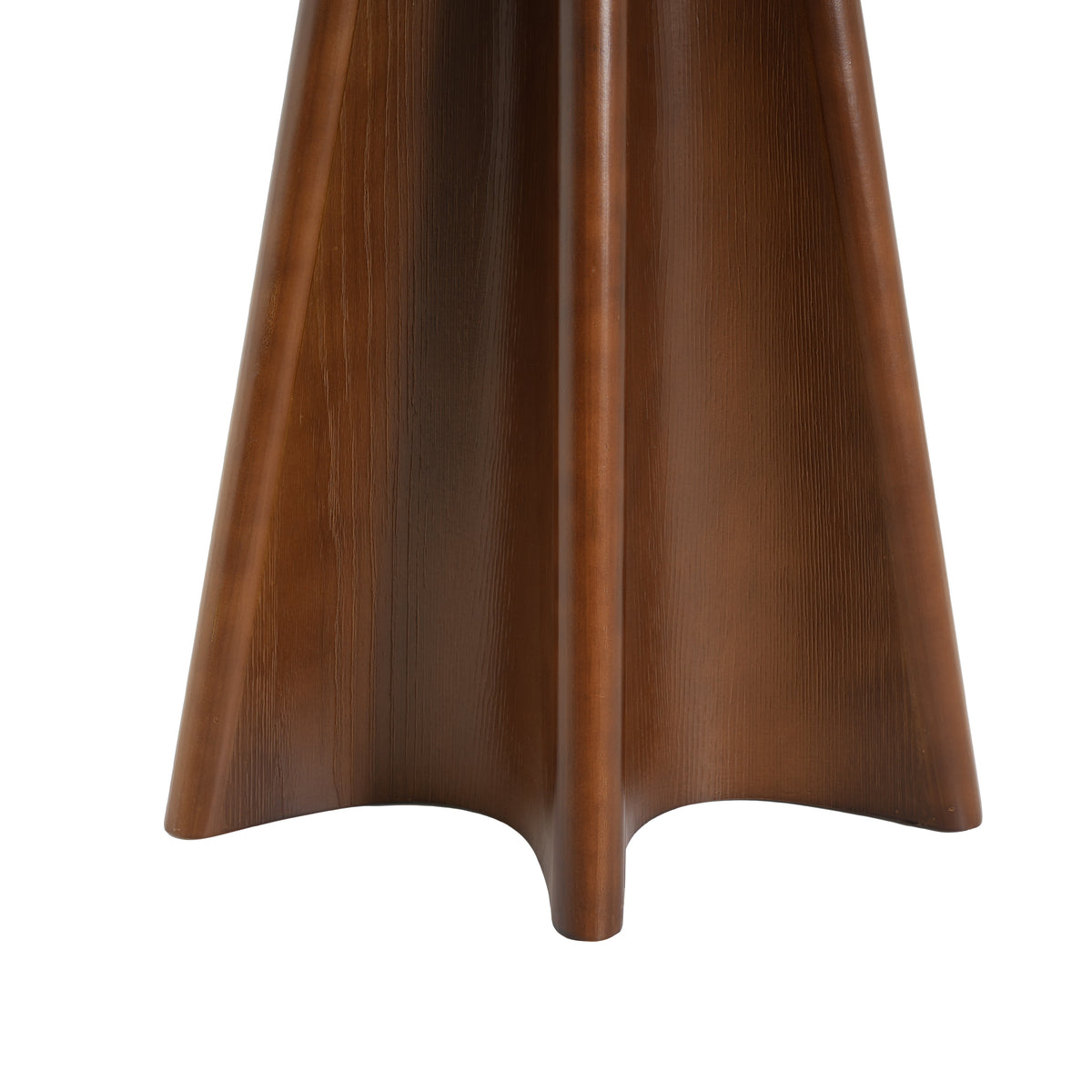 Flower Shaped Solid Pine Round Side Table, Decor Accent End Table for Living Room Bedroom