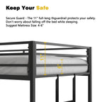 Adam Sturdy Twin Over Twin Bunk Bed Metal
