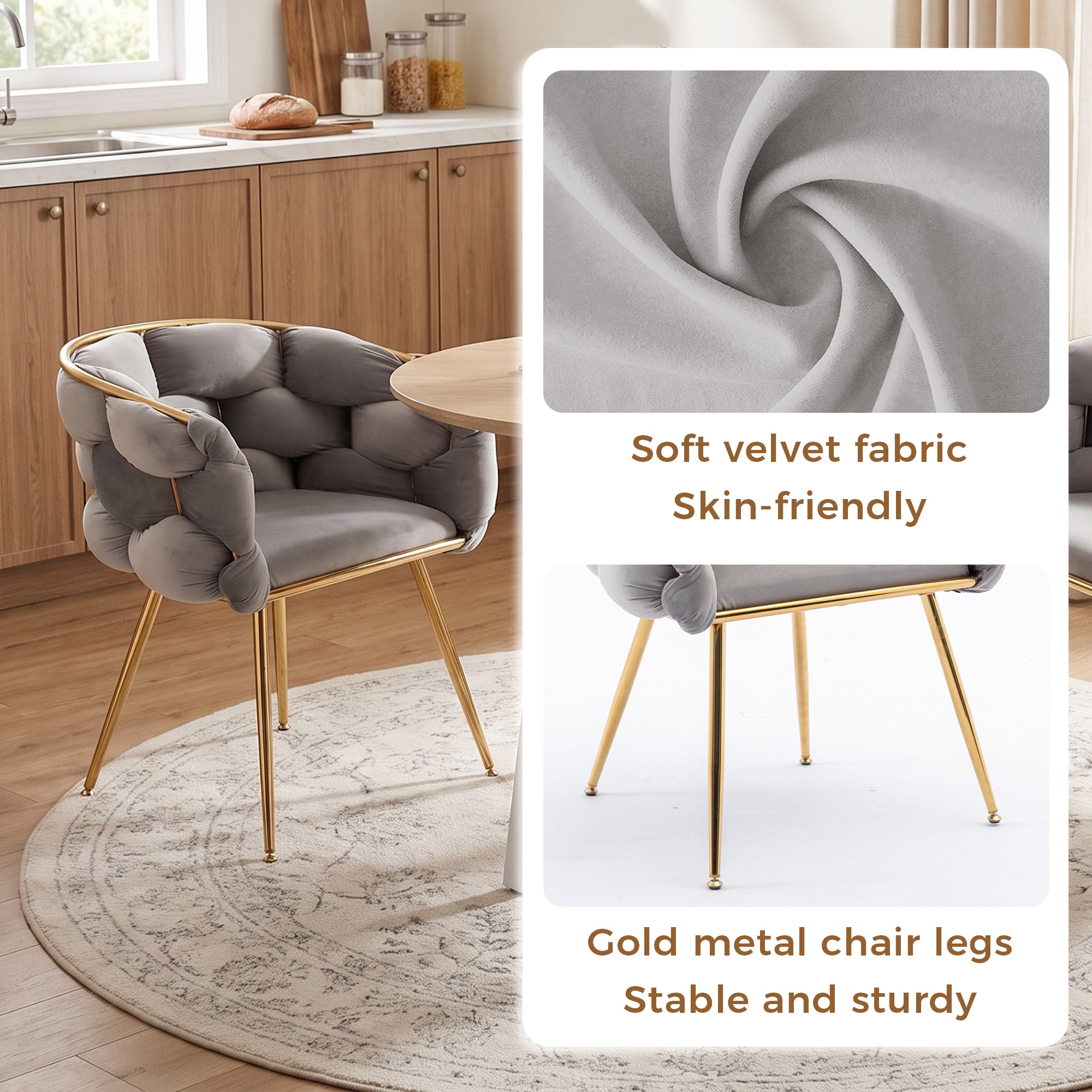 Luxury Modern Velvet Single Sofa Chair