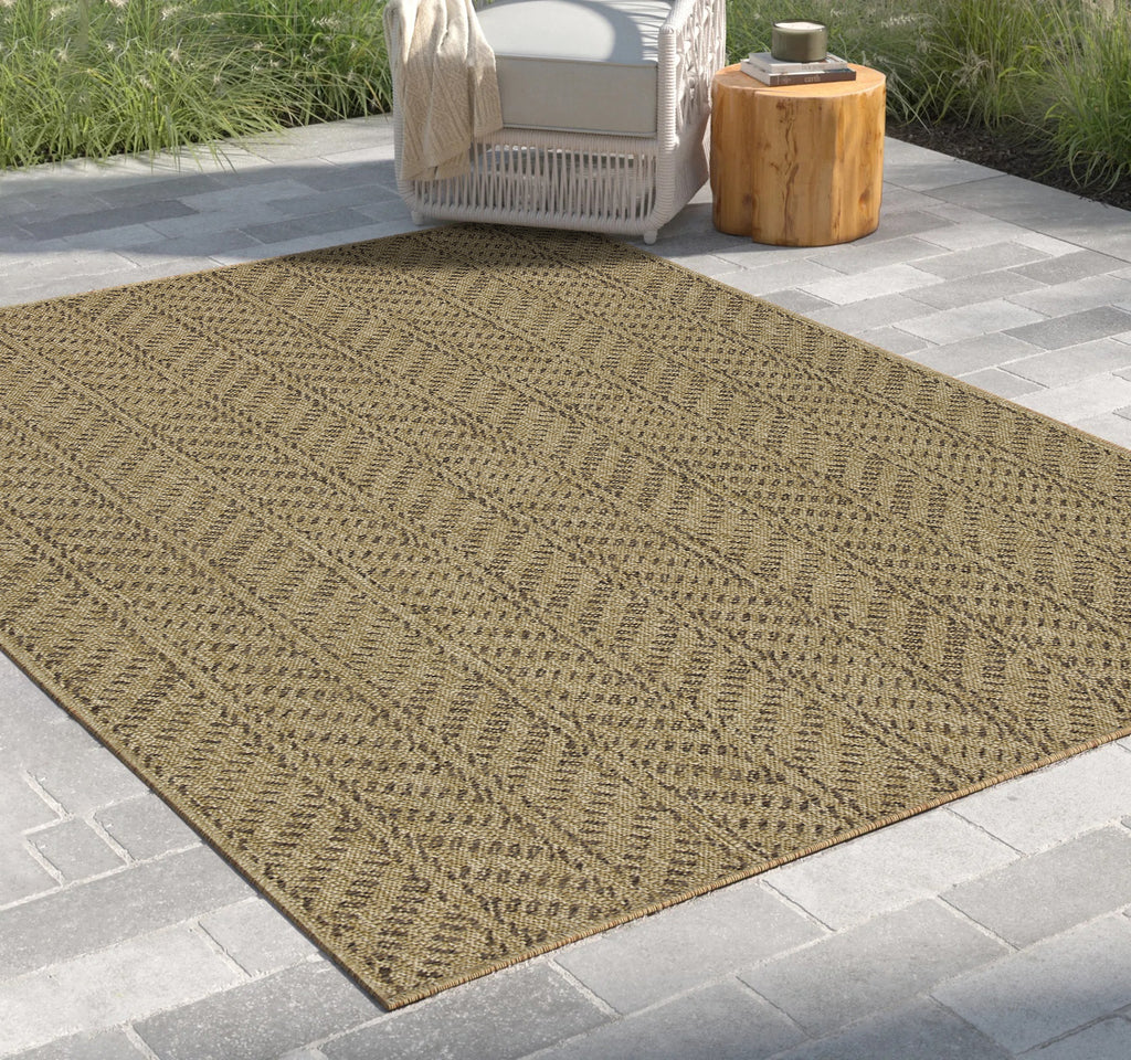 Earth GC_NTL1013 Jute/Mocha 5 ft. 3 in. x 7 ft. 3 in. Area Rug