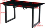 Square Extendable Dining Table with Metal Legs