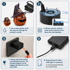 Halloween Jack-O'-Lantern Pumpkin Mist Maker Ornament
