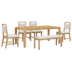 TREXM Vintage Extendable Dining Table Set for 4-6