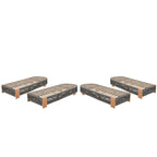 Outdoor Acacia Wood Patio Adjustable Lounge Chair