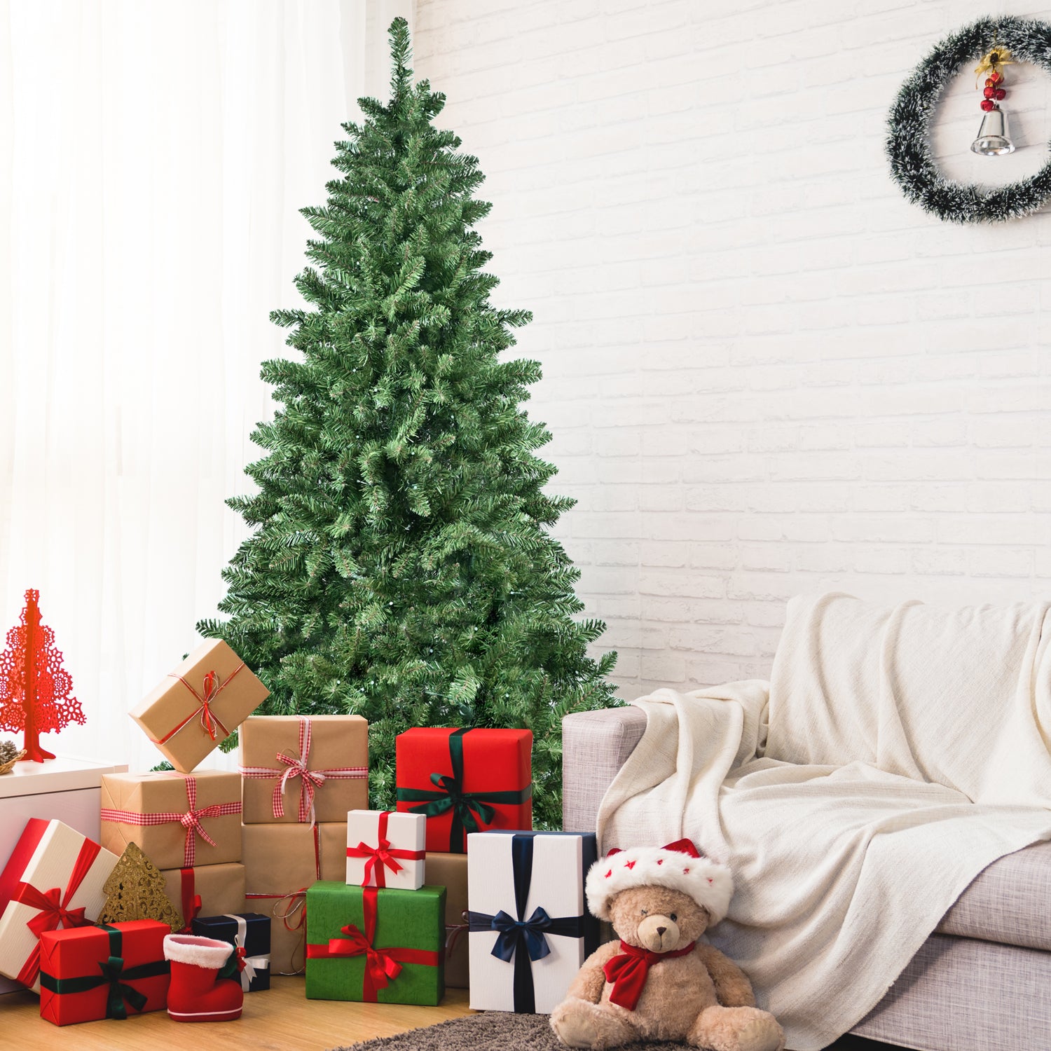 9ft WiFi-Controlled Christmas Tree with RGB Lights
