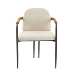 Dining Chair Set of 2 - Espresso and Beige