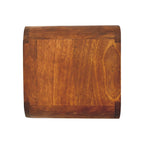 Solid Wood Mini Curve Floating Nightstand, 1-Drawer, Chestnut