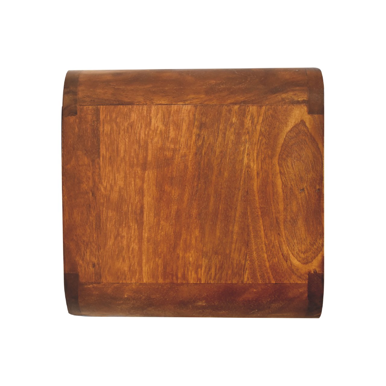 Solid Wood Mini Curve Floating Nightstand, 1-Drawer, Chestnut