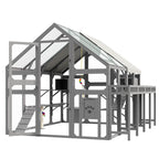 Large Outdoor Cat House with Planter Stand