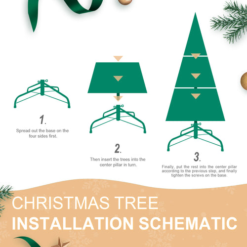 9FT Christmas Tree with 2435 PE+PVC Tips