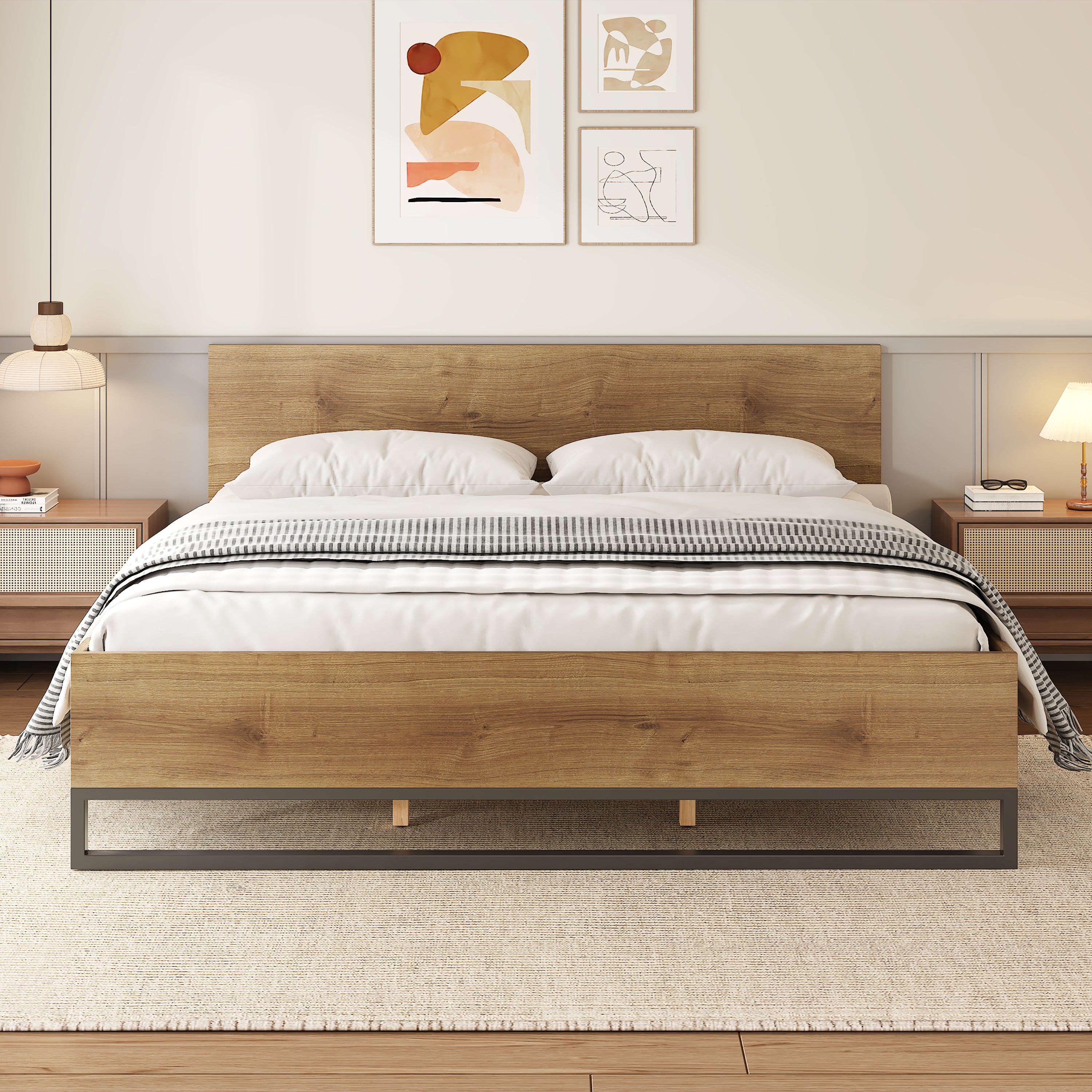 Engineered Wood Bed Frame King Size