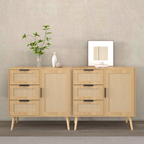 Modern Rattan Wood Dresser