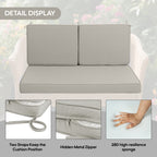 Outdoor Loveseat Cushion Set 48 x 24 Inch