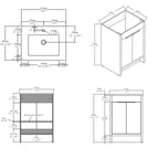 24 Inch Freestanding Bathroom Vanity with Sink