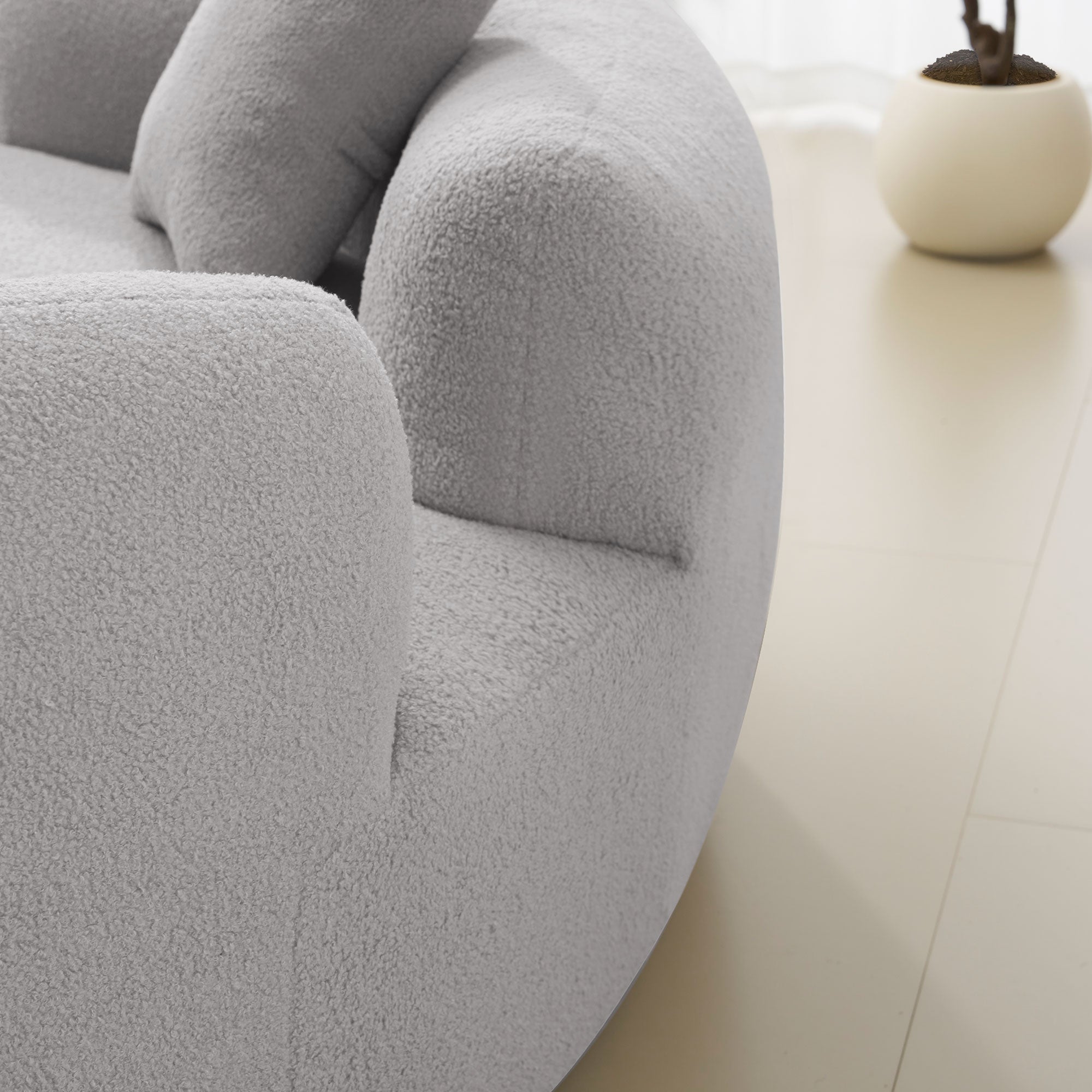 66.93 Inch Curved Loveseat